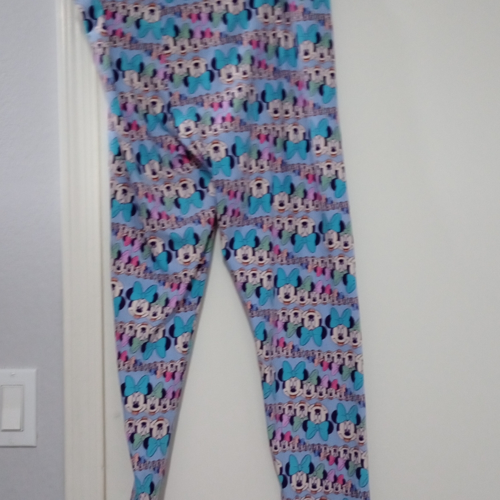 Disney Womens Minnie Mouse Leggings - Blue and Pink - Picture 5 of 5